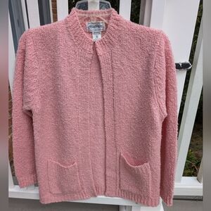Vintage Headliners Pink Textured Cardigan M